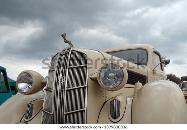 Festival of old cars in the Museum of Aviation.\
May 10, 2019.Kiev,\
Ukraine,