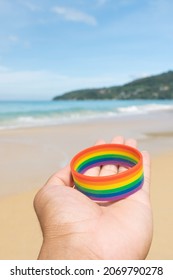 Festival People Celebrate Meting  LGBTQ+ Gay Pride Month Event Day Concept 2022. Colorful Rainbow Gender Symbol Heart Sex Love Flag Background United Kingdom. Lesbian, Bisexual, Asexual, Intersex.