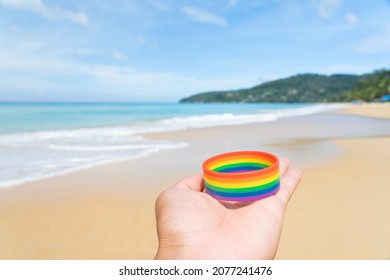 Festival People Celebrate Meting  LGBTQ+ Gay Pride Month Event Day Concept 2022. Colorful Rainbow Gender Symbol Heart Sex Love Flag Background United Kingdom. Lesbian, Bisexual, Asexual, Intersex.