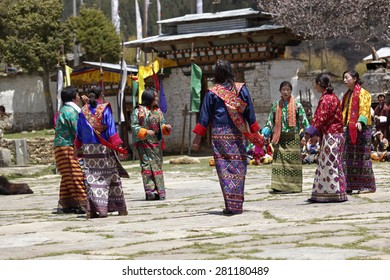 Festival Of URA YAKCHOE, Bumthang, BHUTAN , Circa May 2015