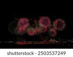 Festive background with fireworks, festive fireworks