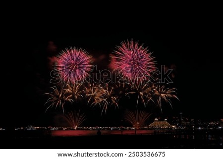 Festive background with fireworks, festive fireworks
