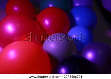 Festive background of multi-colored inflatable balls. Children's holiday. Decoration by air globs. Organization of holidays. Selling helium balloons

