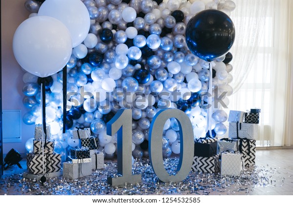 Festive Birthday Party Decor Minimalistic Style Stock Photo Edit
