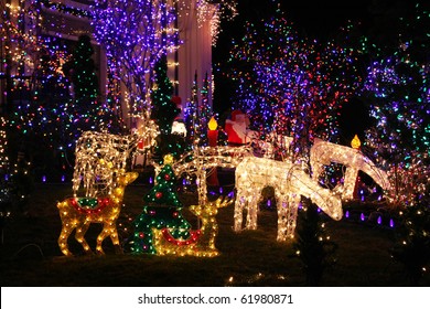 Festive Christmas Light Display.