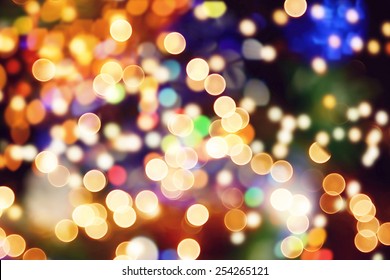 Festive elegant abstract background with bokeh lights and stars  - Shutterstock ID 254265121