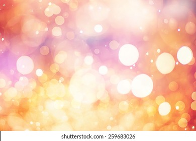 Festive Elegant Abstract Background With Bokeh Lights And Stars Texture