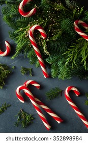 Festive Homemade Candy Canes Ready For Christmas