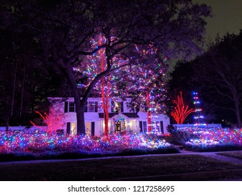 Festive Lighting Decorations Houston,Texas /USA - Dec 2017