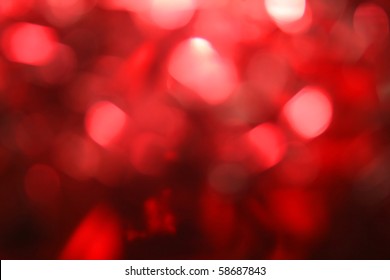 Festive Red Background Bokeh Of Glare