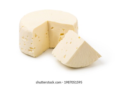 Feta Cheese Isolated On White