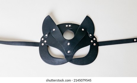 Fetish Cat Mask On Background