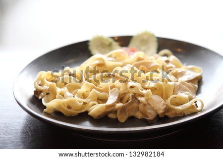 Similar – Foto Bild Italienische Fettuccine Pasta und Kochzutaten