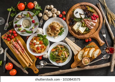 Fettuccine pasta Italian cuisine - Shutterstock ID 1010843575