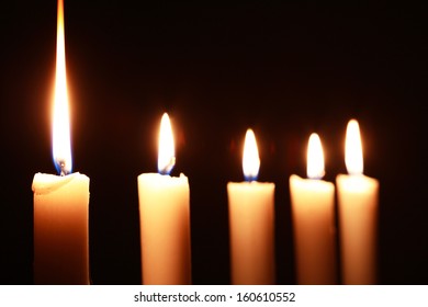 Candle Flame Burning Realistic 3d Wax Stock Vector (Royalty Free ...