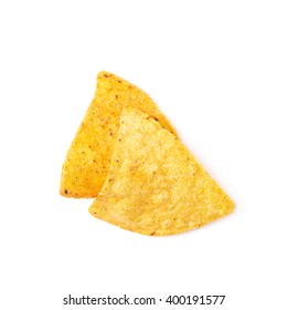 Few Tortilla Chips Isolated