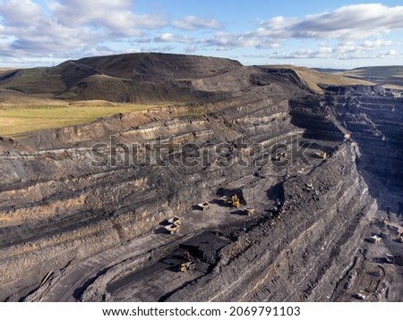 Ffos-y-Fran open coal mine, Wales, UK