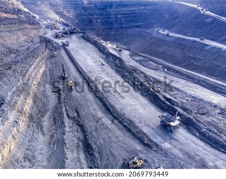 Ffos-y-Fran open coal mine, Wales, UK