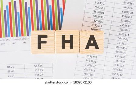 Fha Word Written On Wood Block. Faqs Text On Table, Concept.