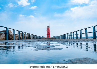 FHD East sea Red lighthouse architecture
