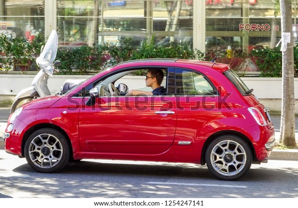 Fiat 500 Twodoor Fourpassenger Transverse Frontengine Stock Photo