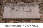 Fiat Lux. A Latin phrase meaning Let there be light. University of California motto.