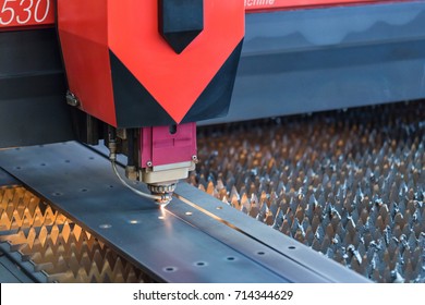 Fiber Laser Machine Made In China Is Cutting High Thickness Sheet Metal. This Part Use In Automotive Industry In Thailand. 