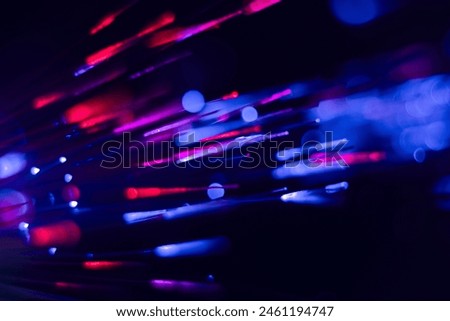 Fiber optic background. Shallow depth of field. Selective focus.