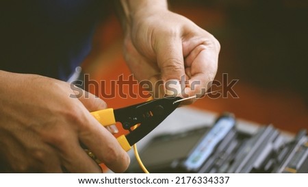 Fiber optic cable casing, fiber optic cable casing demonstration from concept technicians technology and maintenance.