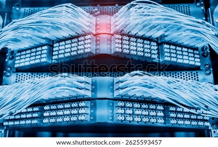 Fiber optic cable connect to communication Distribution point