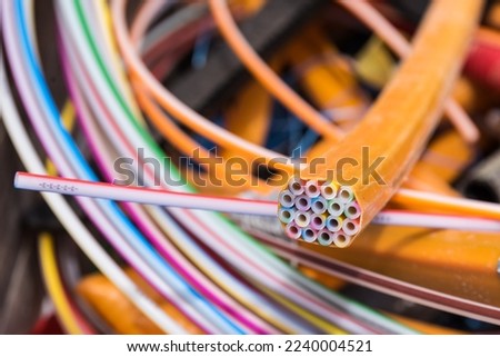 Fiber optic cable for fast Internet through fiber optic network - digitization