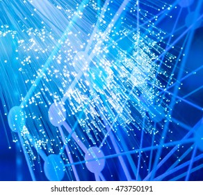 fiber optic cable. Internet technology