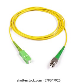 Fiber Optic Cable Isolated On The White Background