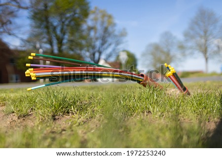 Fiber optic cables look out of the earth