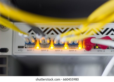 fiber optic connector interface for switch