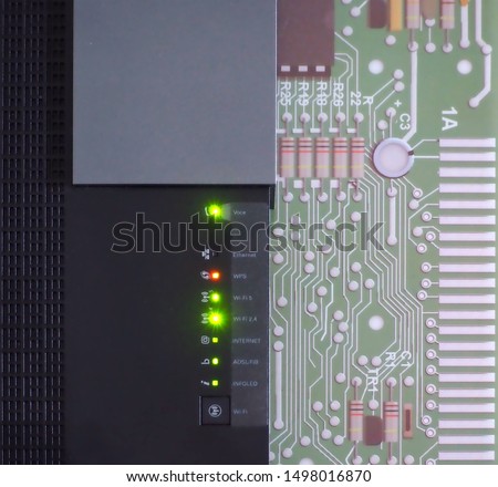 Fiber optic modem on a pc motherboard. Status ok