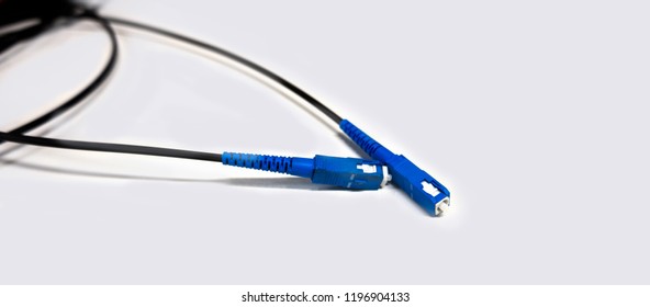 Fiber optic patchcords SC isolated on white background