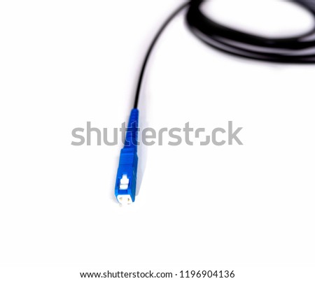 Fiber optic patchcords SC isolated on white background