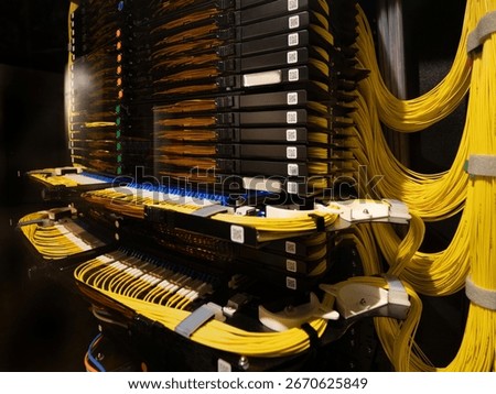 Fiber optic rack for data center