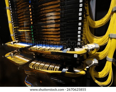 Fiber optic rack for data center