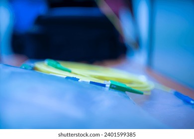 fiber optic with servers in a technology data center