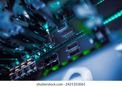 fiber optic with servers in a technology data center - Powered by Shutterstock - Get 15% off with code: PIKWIZARD15