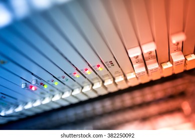 fiber optic with servers in a technology data center . - Powered by Shutterstock - Get 15% off with code: PIKWIZARD15