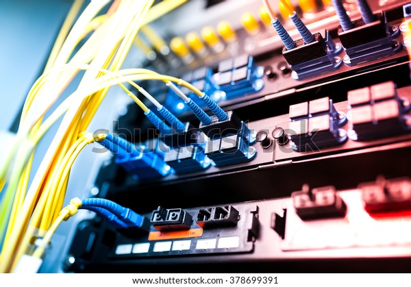 Fiber Optic Servers Technology Data Center Stock Photo (Edit Now) 378699391