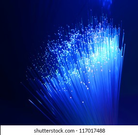 Fiber Optic Showing Data Or Internet Communication Concept