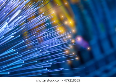 Fiber Optic Showing Data Or Internet Communication Concept