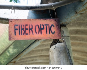 fiber optic warning sign
