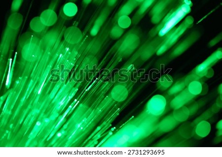 Fiber optical network cable close up macro shot of fiber optic background