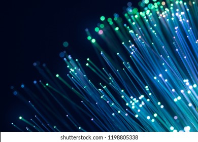 Fiber Optics, Abstract & Blur Background