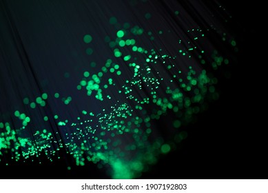 Fiber Optics Close Up, Fast Internet Background Concept